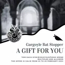 Meet our new Gargoyle Bat stopper! Our new Gargoyle collection will be released coming Friday, 23 February 2024 at 14:00 CET. The Gargoyle Bat Stopper is part of our new collection. To celebrate the release, you will receive a FREE Gargoyle Bat stopper for each €130 spend in (any) Black Raven Beads. Multiples are allowed. The offer is from Friday 23 to Thursday 29 February 2024. The stopper is also available for purchase separately (€28). The stopper fits also Redbalifrog and Trollbeads bracelets and bangles for example. With its mysterious presence, the gargoyle bat inspires us to embrace our uniqueness and find strength in the shadows. Its graceful flight through the night teaches resilience and the beauty of individuality, reminding us that even in darkness, there is light to be found. Be like the gargoyle bat, embracing the shadows with grace, finding strength in the depths of darkness. #blackravenbeads #gargoyle #gargoyles #beadsbracelet #silver #silverbeads #jewellerydesign #trollbeadsstyle #redbalifrog #redbalifrogeurope #stopper #jewellerypromotion #embraceshadows #bat