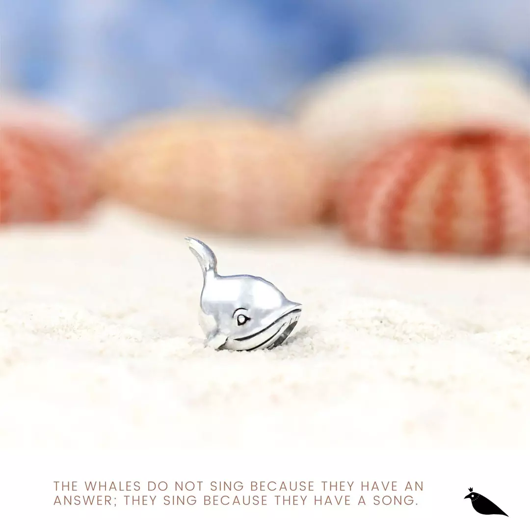 Solitude Whale Charm Bead