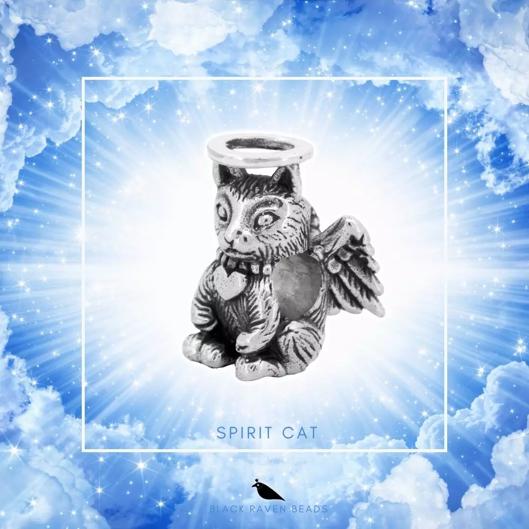 Spirit Cat silver bead