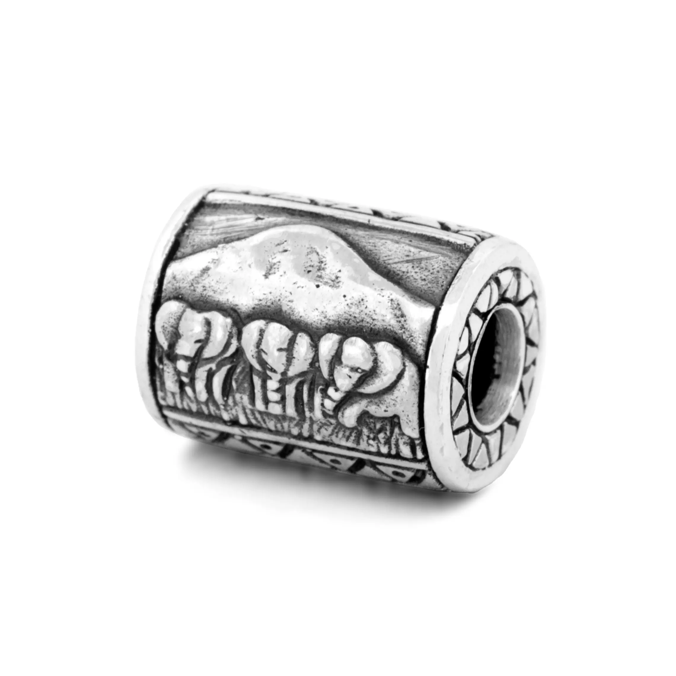 Elephants of Amboseli and the Mara Crossing Charm Bead