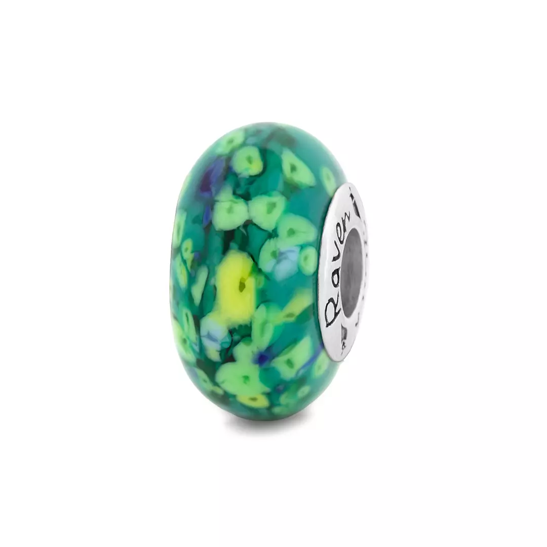 Monet Water Lily 2026 Edition handcrafted lampwork glass bead