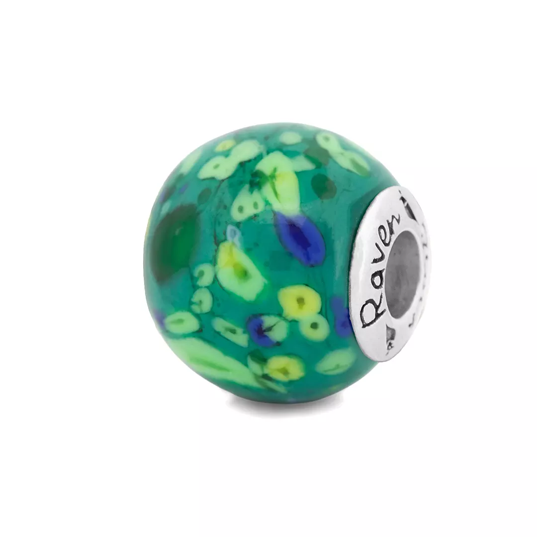 Monet Water Lily XL 2026 Edition handcrafted lampwork glass bead