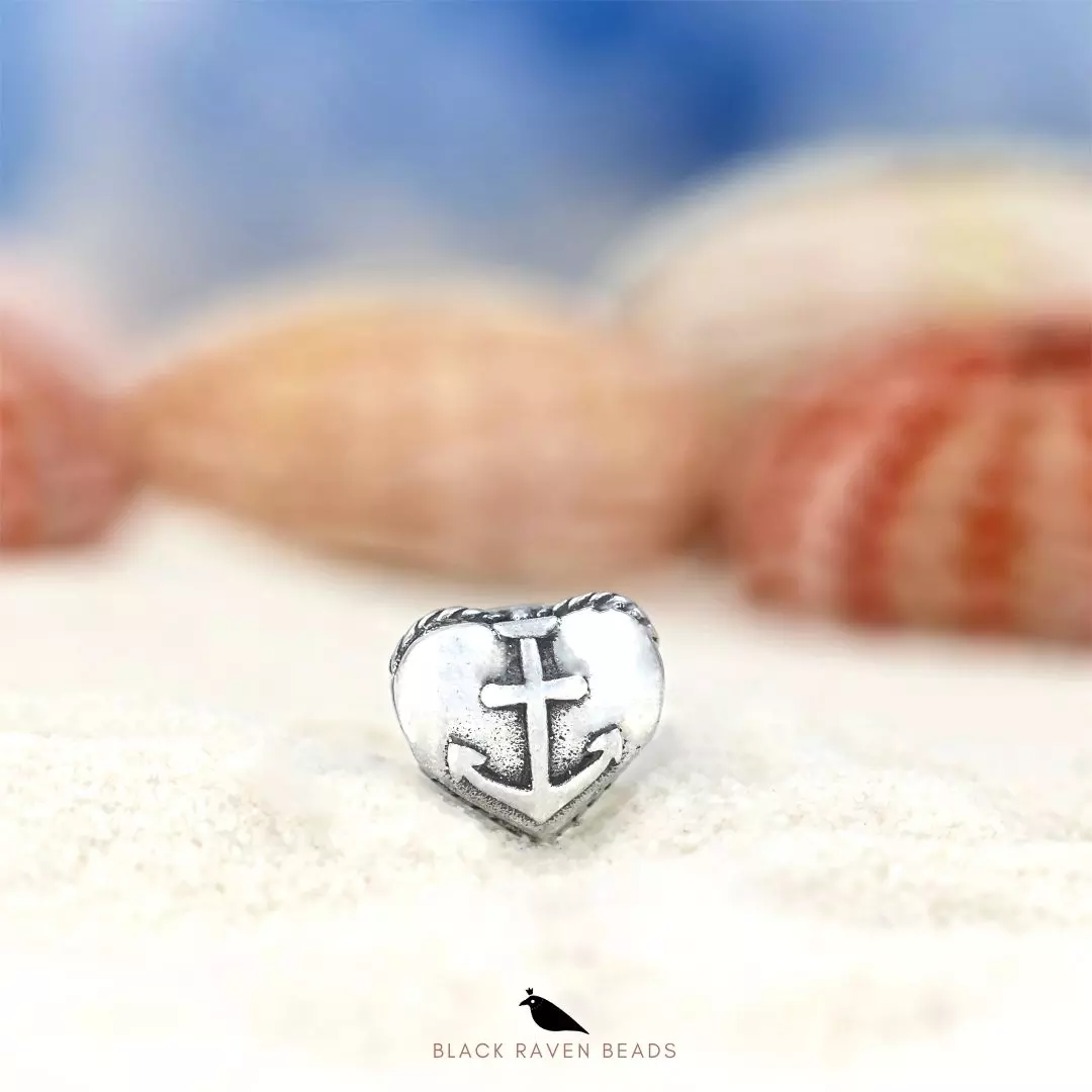 Heart Anchor Charm Bead