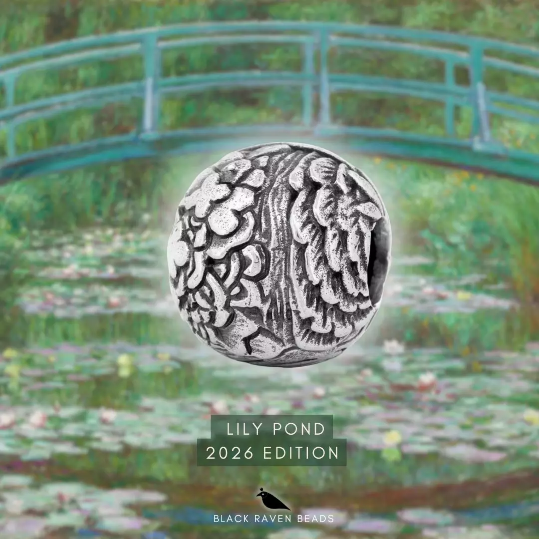 Monet Lily Pond 2026 Edition sterling silver bead backside