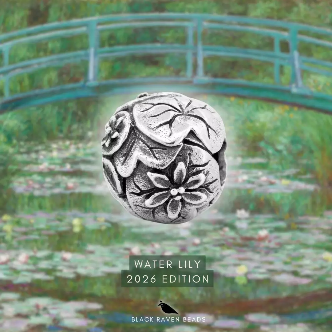Monet Water Lily 2026 Edition sterling silver bead