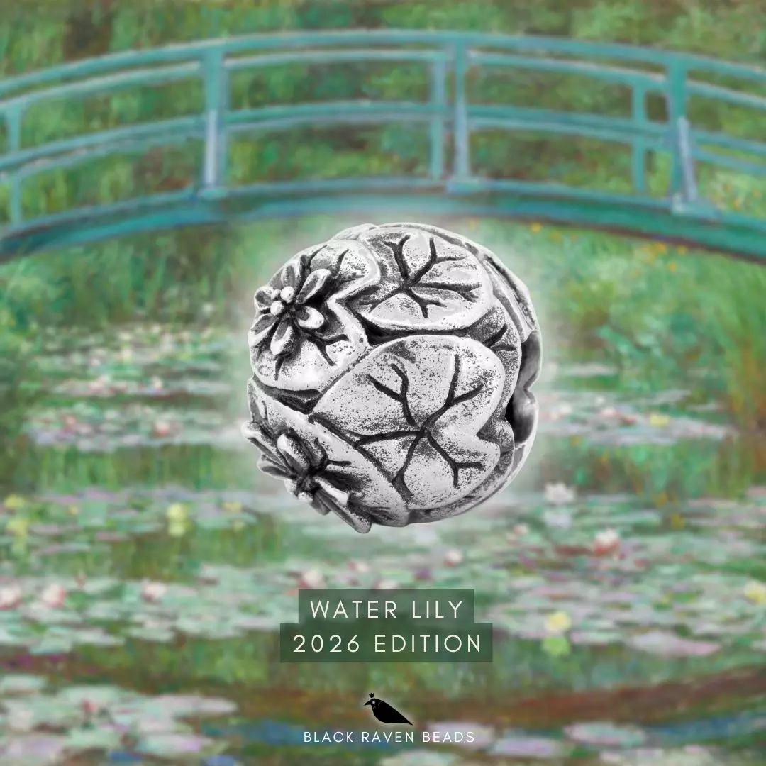 Monet Water Lily 2026 Edition sterling silver bead