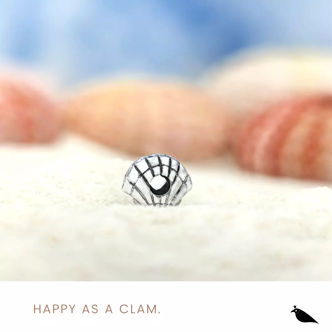 Clam stopper Charm Bead