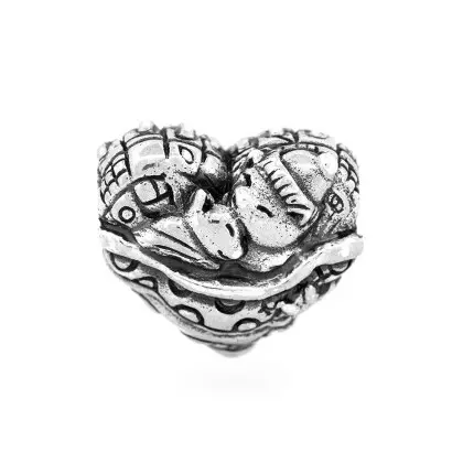 Cuddling Cats Charm Bead