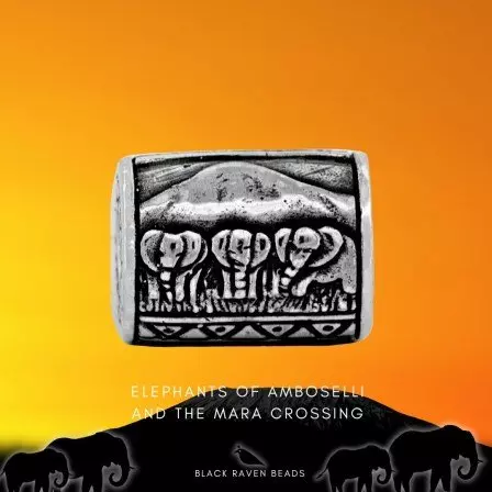 Elephants of Amboseli and the Mara crossing charm bead safari