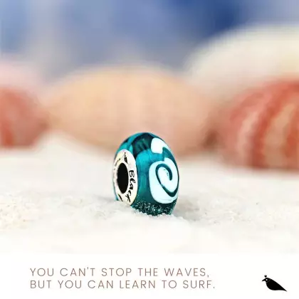 Sea Waves Charm Bead