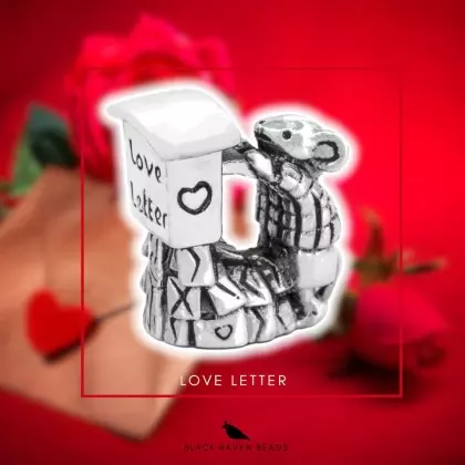 Love Letter Valentine Charm Bead