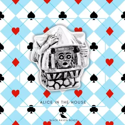Alice in the House wonderland Charm Bead