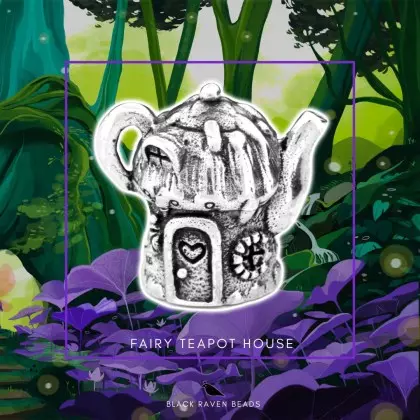 Teapot Fairy House Charm Bead
