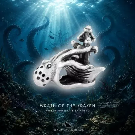 Wrath of the Kraken - kraken and pirate ship bead