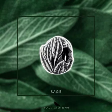 Sage charm bead