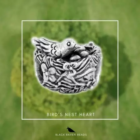 Bird Nest Spring Heart shaped bead