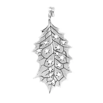 Holly leaf pendant Charm Bead