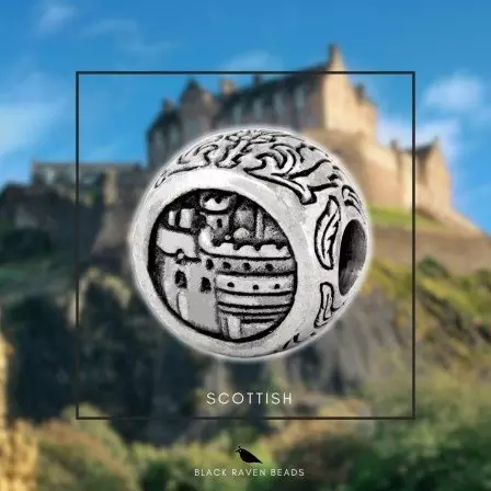 Scottisch Edinbrough Castle silver charm bead for bracelets
