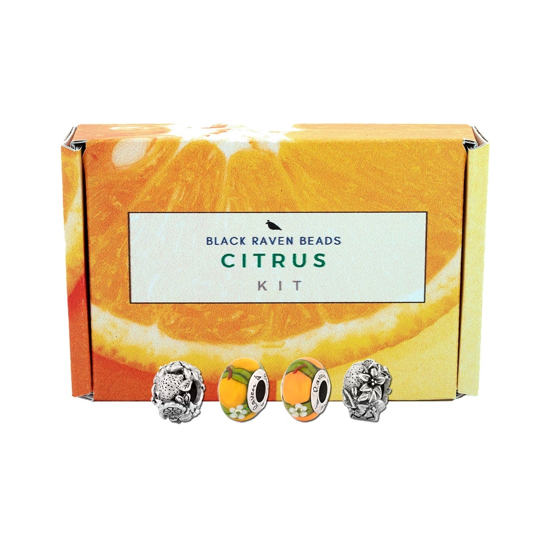 Citrus Kit | Charm Bead for Bracelets | Black Raven Beads