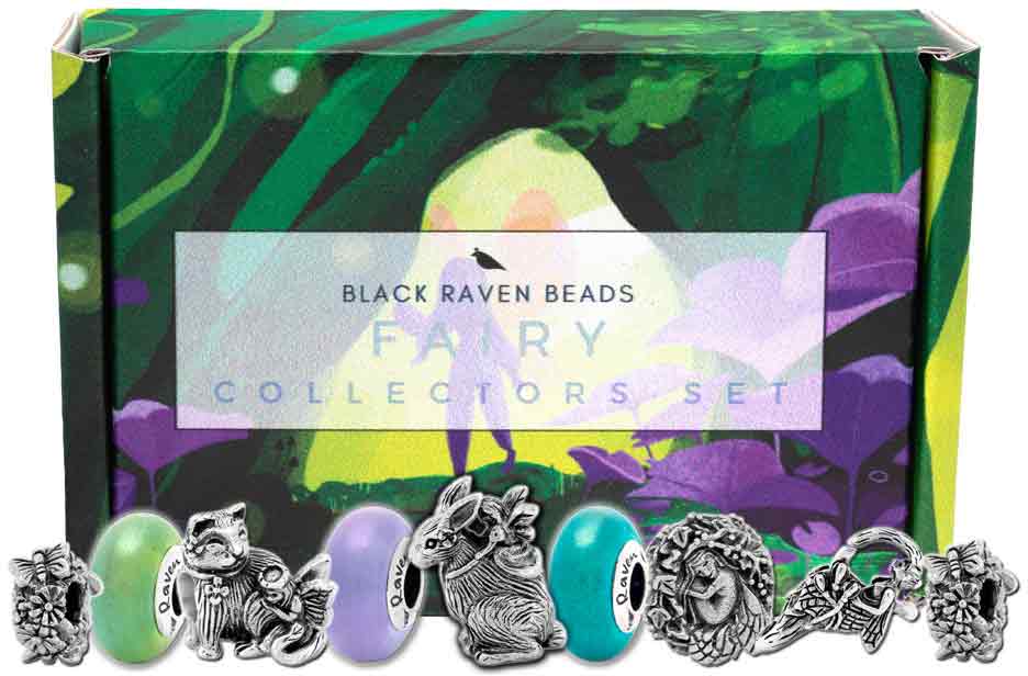 Fairy Collectors Set, handcrafted bead jewellery by Black Raven Beads