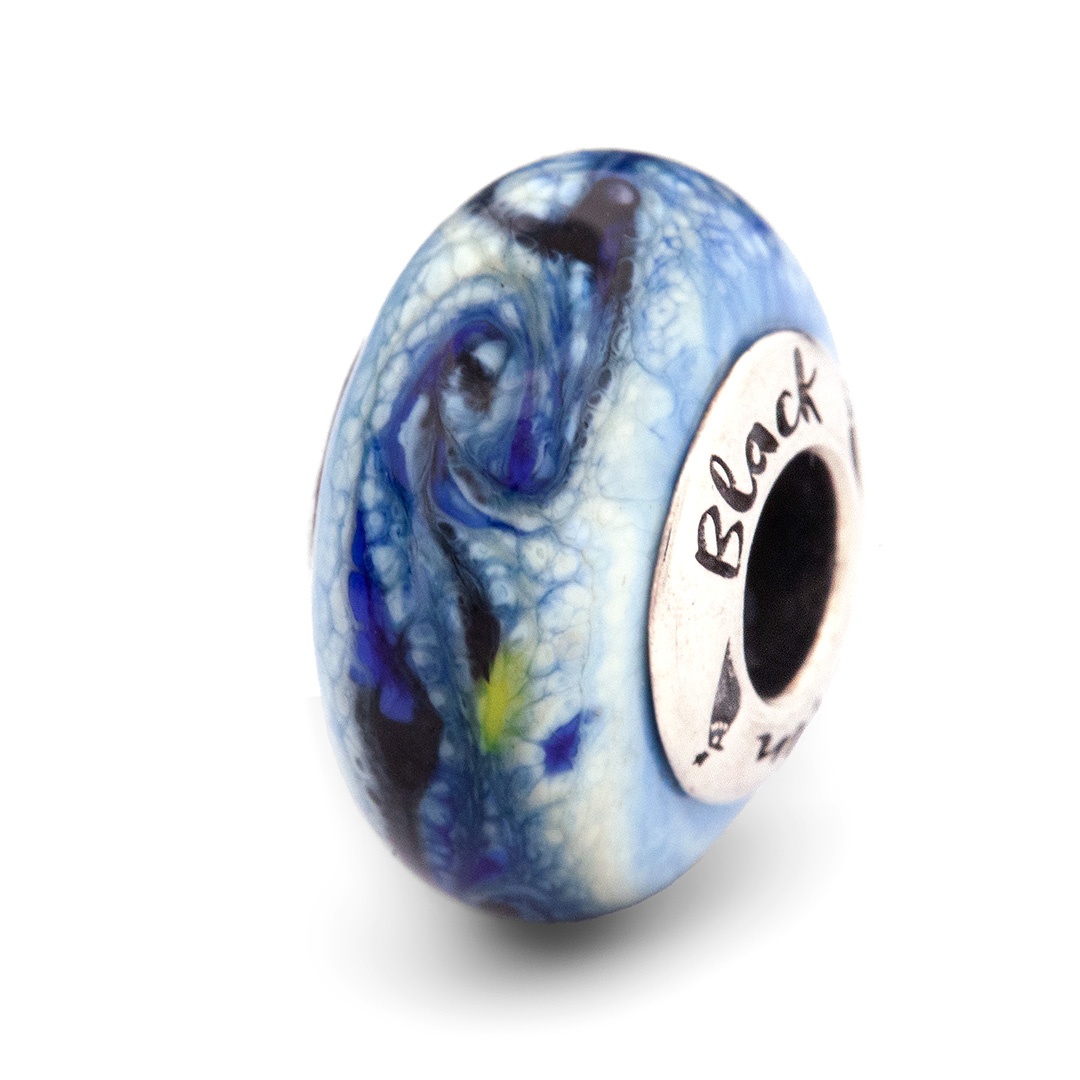 Van Gogh Starry Nights Glass Charm Bead