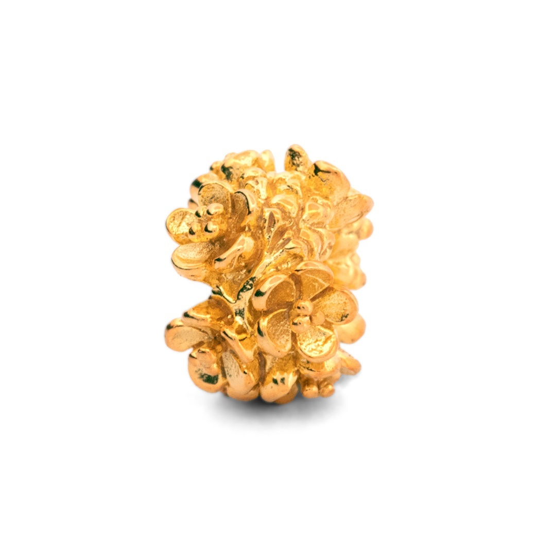 Cherry Blossoms 18K GOLD Charm Bead
