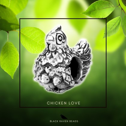 Chicken Love Charm Bead Charm Bead