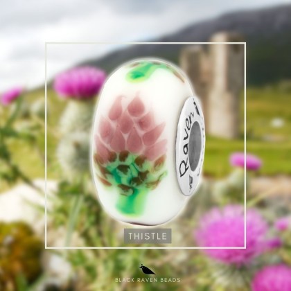 Thistle Scotland national flower bead for bracelets