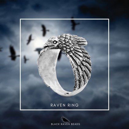 Raven Ring Sterling Silver