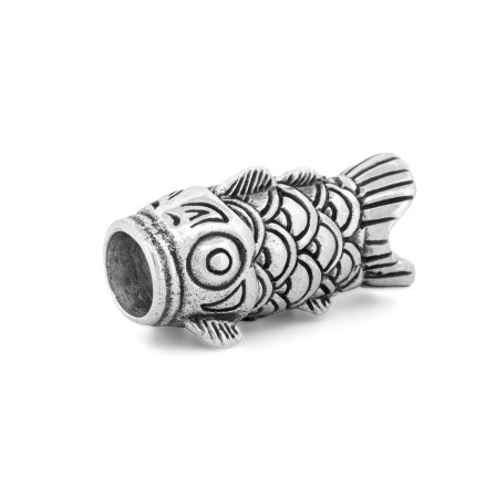Black Raven Beads Koinobori handcrafted sterling silver bead inspired by Japanese carp streamers symbolising strength and growth